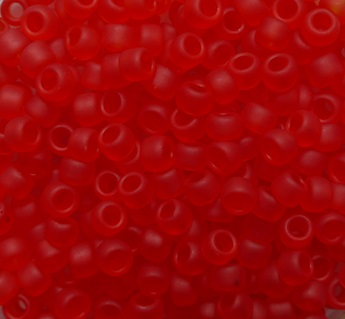 TR-08-0005F Transparent-Frosted Light Siam Ruby Toho Rocailles 8-0 color 5F