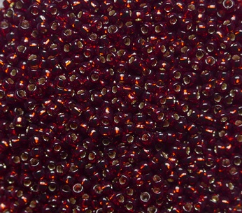 TR-15-0025D Silver Lined Garnet Toho Rocailles 15-0 color 25D