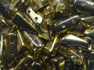 VX-00030-26441 Crystal Amber 2-Hole Vexolo Beads 5x8 mm
