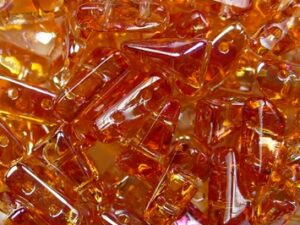 VX-00030-29121 Crystal Apricot Medium 2-Hole Vexolo Beads 5x8 mm