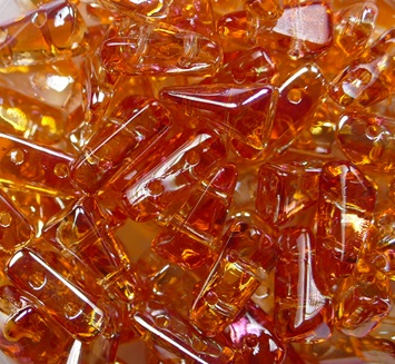 VX-00030-29121 Crystal Apricot Medium Vexolo Beads 5x8 mm color 00030-29121 VX-00030-29121 Crystal Apricot Medium 2-Hole Vexolo Beads 5x8 mm