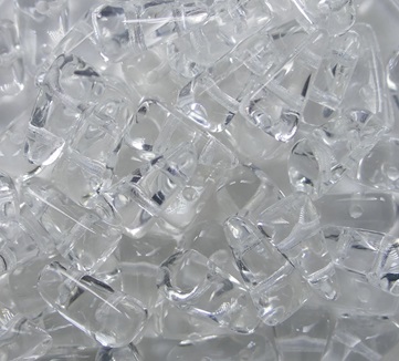 VX-00030 Crystal Vexolo Beads 5x8 mm color 00030 VX-00030 Crystal 2-Hole Vexolo Beads 5x8 mm
