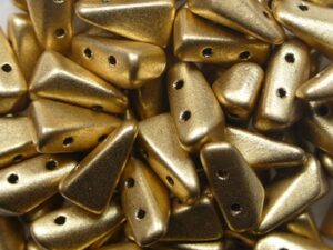 VX-01710 Matte Metallic Flax 2-Hole Vexolo Beads 5x8 mm