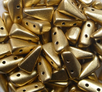 VX-01710 Matte Metallic Flax 2-Hole Vexolo Beads 5x8 mm