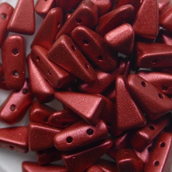 VX-01890 Lava Red Vexolo Beads 5x8 mm color 01890 VX-01890 Lava Red 2-Hole Vexolo Beads 5x8 mm