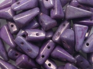 VX-02010-15726 Alabaster Lila Vega Luster 2-Hole Vexolo Beads 5x8 mm