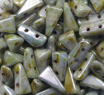 VX-02010-65431 Alabaster Blue Green Lazura Luster Vexolo Beads 5x8 mm color 02010-65431 VX-02010-65431 Alabaster Blue Green Lazura Luster 2-Hole Vexolo Beads 5x8 mm