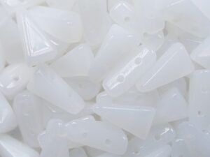 VX-02010 White Alabaster 2-Hole Vexolo Beads 5x8 mm