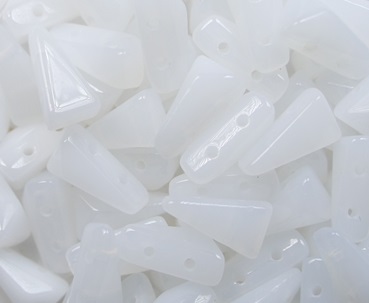 VX-02010 White Alabaster Vexolo Beads 5x8 mm color 02010 VX-02010 White Alabaster 2-Hole Vexolo Beads 5x8 mm