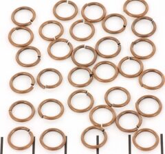 OR-08-B Brons Open ringetjes 8 mm - Afbeelding 1