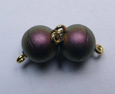 Acryl Magnetic Clasp Polychrom Dark Violet 10 mm