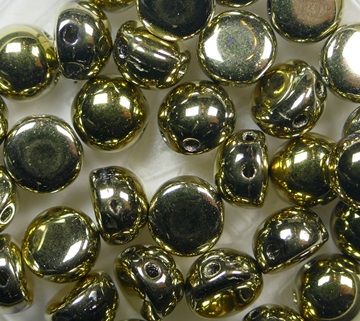 CAB-2-hole-00030-26440 Crystal Ful Amber 2-hole cabochon 6 mm color 00030-26440