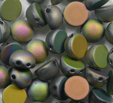 CAB-2-hole-00030-28170 Crystal Full Vitrail Matted 2-hole cabochon 6 mm color 00030-28170