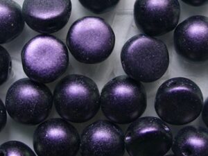 CAB-2-hole-23980-94101 Polychrome Black Currant 2-hole Cabochons 6 mm - Afbeelding 1