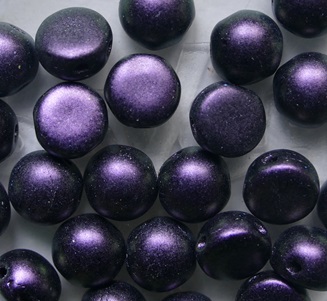 CAB-2-hole-23980-94101 Polychrome Black Currant 2-hole cabochon 6 mm color 23980-94101