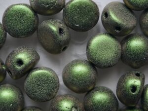 CAB-2-hole-23980-94103 Polychrome Olive Mauve 2-hole Cabochons 6 mm