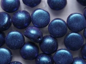 CAB-2-hole-23980-94105 Polychrome Indigo Orchid 2-hole Cabochons 6 mm - Afbeelding 1