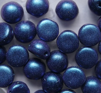 CAB-2-hole-23980-94105 Polychrome Indigo Orchid 2-hole cabochon 6 mm color 23980-94105
