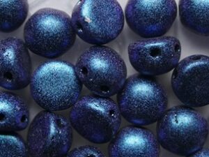 CAB-2-hole-23980-94109 Polychrome Indigo Violet 2-hole Cabochons 6 mm - Afbeelding 1