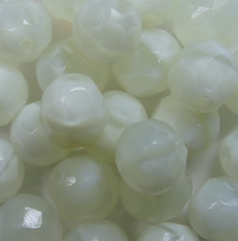 FP1-08-11110 Candle White Opal Firepolish Facet 8 mm color 11110