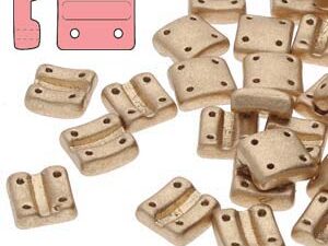 FX-V-00030-01710 Matte Metallic Flax 4-Hole Fixer Bead Verticaal
