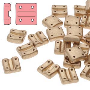 FX-V-00030-01710 Matte Metallic Flax Fixer beads verticaal FX-V-00030-01710 Matte Metallic Flax 4-Hole Fixer Bead Verticaal