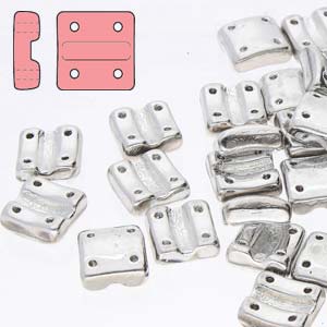 FX-V-00030-27000 Crystal Full Labrador Fixer Beads Verticaal FX-V-00030-27000 Crystal Full Labrador 4-Hole Fixer Bead Verticaal