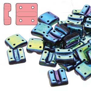 FX-V-23980-28703 Jet Full AB Fixer Beads Verticaal FX-V-23980-28703 Jet Full AB 4-Hole Fixer Bead Verticaal