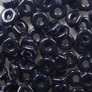 HN-23980-15001 Jet Nebula Hex Nut Beads 5x2 mm color 23980-15001