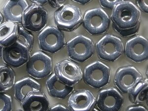 HN-23980-27000 Jet Full Labrador Hex Nut Beads 5x2 mm, 10 gram - Afbeelding 1