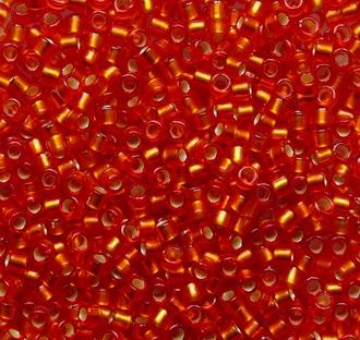 TT-01-0025F Silver-Lined Frosted Light Siam Ruby Toho Treasures 11-0 color 25F