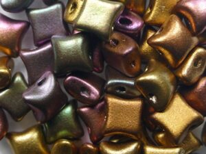 WD-01640 Matte Metallic Bronze Iris Wibeduo 8x8 mm 10 Pc.