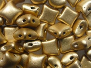 WD-01710 Matte Metallic Flax Wibeduo 8x8 mm 10 Pc.