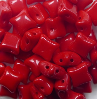WD-93200 Opaque Red Wibeduo 8x8 mm color 93200