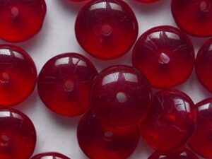 0050350 Siam Ruby Disc Beads schijfje 8x3 mm 50 Pc.