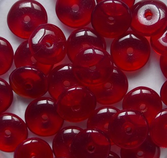 0050351 Siam Ruby Disc Beads 7x2,5 mm color 90080