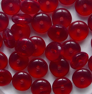 0050352 Siam Ruby Disc Beads 6x2,5 mm color 90080
