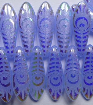 0090496 Light Sapphire Opal Full AB Eye Dagger Beads color 31010-28703E