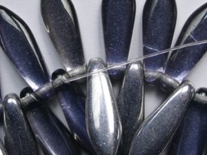 0090499 Backlit Periwinkle Dagger Beads 16x5 mm 20 Pc.