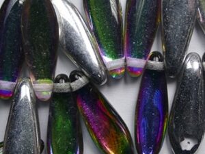 0100625 Backlit Spectrum Dagger Beads 16x5 mm 20 Pc. - Afbeelding 1