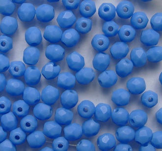 FP1-03-63050M Matte Dark Blue Turquoise Facet Firepolish 3 mm color 63050M