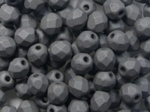 FP1-04-29566AL Saturated Titanium Czech Glass Facet Firepolish 4mm 50 stuks