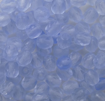 FP1-04-30020M Matte Light Sapphire Firepolish Facet 4 mm color 30020M