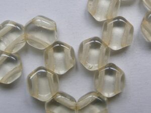 HON-00030-14413 Crystal Champagne Luster Honeycomb Beads, 30 stuks