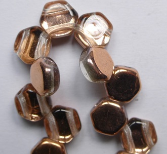HON-00030-27101 Crystal Capri Gold Honeycomb Beads 6 mm color 00030-27101