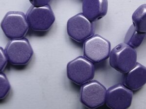 HON-23980-79021 Jet Metallic Suede Purple Honeycomb Beads, 30 stuks - Afbeelding 1