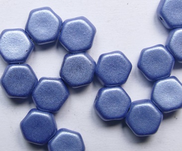 HON-23980-79031 Jet Metallic Suede Blue Honeycomb Beads 6 mm color 23980-79031