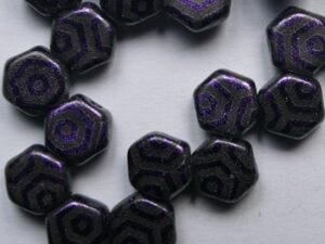 HON-23980-94101WB Jet Laser Berry Web Honeycomb Beads, 30 stuks - Afbeelding 1