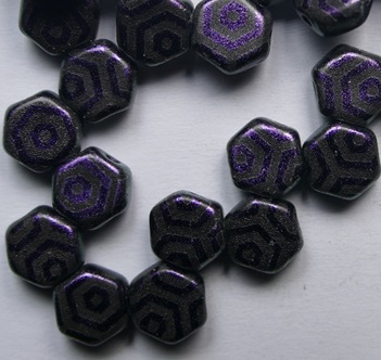 HON-23980-94101WB Jet Laser Berry Web Honeycomb Beads 6 mm color 23980-94101WB