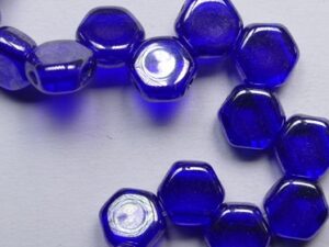 HON-30090-14400 Cobalt Luster Honeycomb Beads, 30 stuks - Afbeelding 1